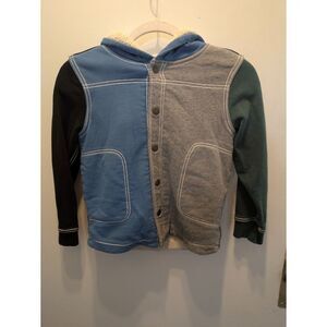 Hanna Andersson Kids Multicolor Sherpa Lined Colorblock Hoodie Size 6-7